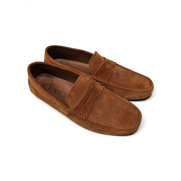 Tod's Other - Tod's Vintage Penny Men's Suede Slip-On Loafers Size 6 Men, Size 9 Women